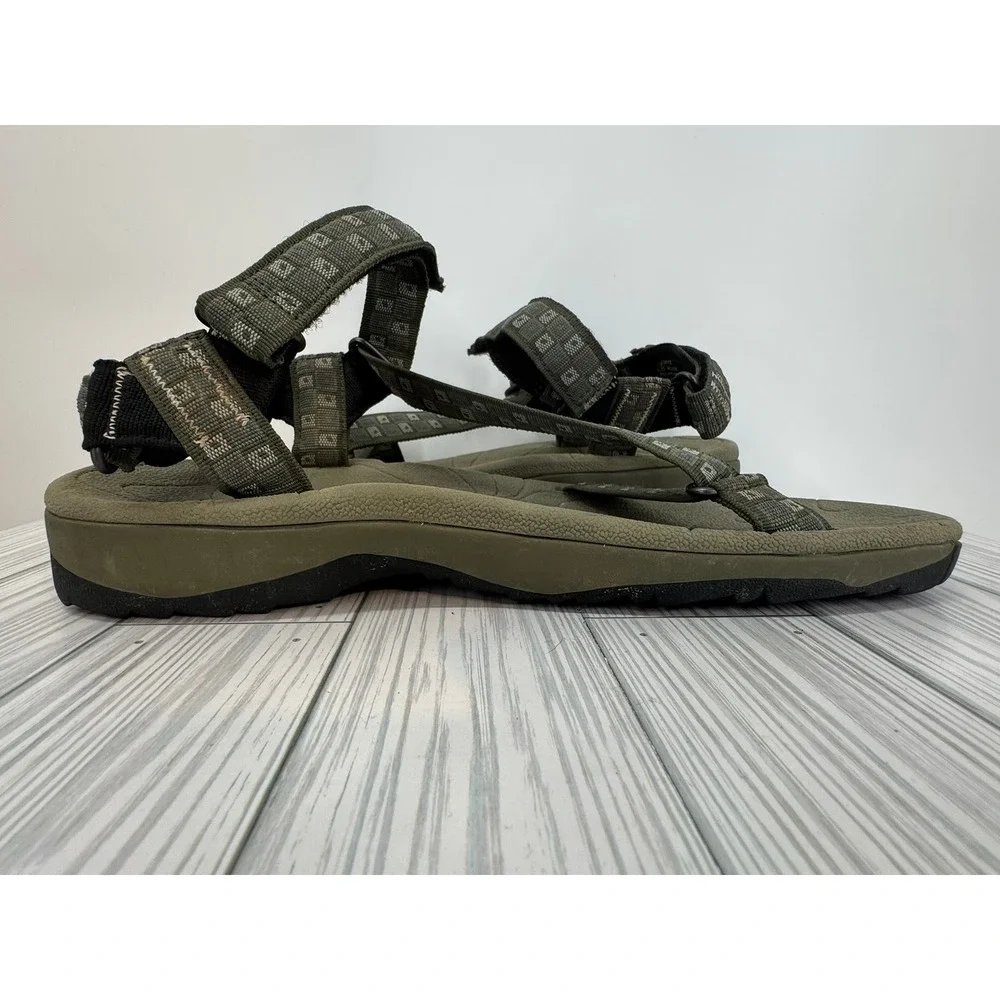 LL Bean Mens Olive‎ Green Sport Sandals Size 11 M Adjustable Strap Outdoor